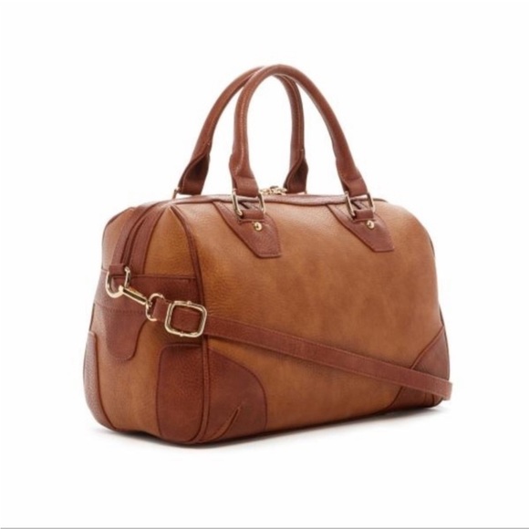 Handbags - NWT vegan leather bag brown satchel